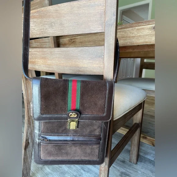 Gucci Chocolate Brown Suede Messenger Bag - Picture 16 of 16